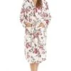 Camille Womens Ivory Floral Katie Bathrobe -Camille Sales Store camille womens ivory floral katie bathrobe p3623 43143 medium