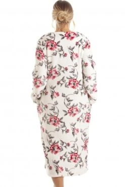 Camille Womens Katie Ivory Floral Zip Robe -Camille Sales Store camille womens katie ivory floral zip robe p3664 44244 medium