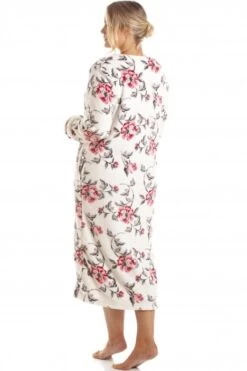 Camille Womens Katie Ivory Floral Zip Robe -Camille Sales Store camille womens katie ivory floral zip robe p3664 44247 medium