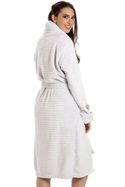 Camille Camille Womens Light Grey Supersoft Charlotte Bathrobe -Camille Sales Store camille womens light grey supersoft charlotte bathrobe p3478 35951 medium