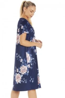 Camille Womens Lightweight Floral Print Nightdress Blue Floral -Camille Sales Store camille womens lightweight floral print nightdress blue floral p3993 65053 medium