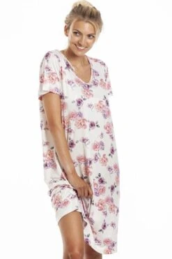 Camille Womens Lightweight Floral Print Nightdress Cream Floral -Camille Sales Store camille womens lightweight floral print nightdress cream floral p3994 65114 medium