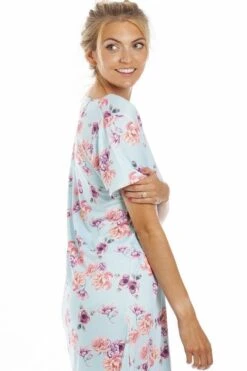 Camille Womens Lightweight Floral Print Nightdress Light Blue Floral -Camille Sales Store camille womens lightweight floral print nightdress light blue floral p3995 65173 medium