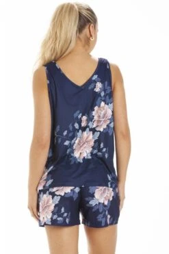 Camille Womens Lightweight Floral Print Short Pyjama Set Blue Floral -Camille Sales Store camille womens lightweight floral print short pyjama set blue floral p3990 64888 medium