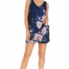Camille Womens Lightweight Floral Print Short Pyjama Set Blue Floral -Camille Sales Store camille womens lightweight floral print short pyjama set blue floral p3990 64891 medium