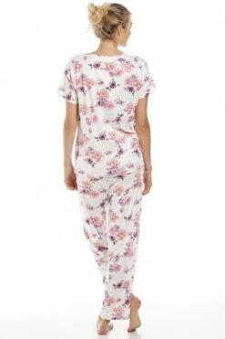 Camille Womens Lightweight Floral Print Short Sleeve Pyjama Set Cream Floral 12 Camille Womens Lightweight Floral Print Short Sleeve Pyjama Set Cream Floral -Camille Sales Store camille womens lightweight floral print short sleeve pyjama set cream floral p3988 64785 medium