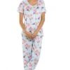 Camille Womens Lightweight Floral Print Short Sleeve Pyjama Set Light Blue Floral -Camille Sales Store camille womens lightweight floral print short sleeve pyjama set light blue floral p3989 64843 medium
