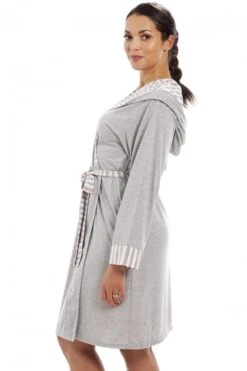 Camille Womens Lightweight Hooded Dressing Gown Grey -Camille Sales Store camille womens lightweight hooded dressing gown grey p3731 46353 medium