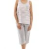 Camille Womens Lightweight Striped Capri Bottom Pyjama Set Grey -Camille Sales Store camille womens lightweight striped capri bottom pyjama set grey p3752 46755 medium