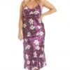 Camille Womens Lilly Floral Plum Satin Chemise -Camille Sales Store camille womens lilly floral plum satin chemise p3653 43973 medium