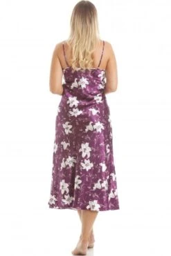 Camille Womens Lilly Floral Plum Satin Chemise -Camille Sales Store camille womens lilly floral plum satin chemise p3653 43989 medium