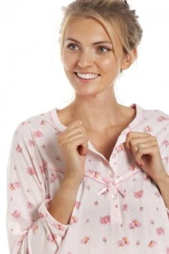 Camille Womens Long Sleeve Floral Nightdress -Camille Sales Store camille womens long sleeve floral nightdress p3886 57815 medium