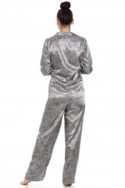 Camille Camille Womens Long Sleeve Satin Snow Leopard Pyjama Set -Camille Sales Store camille womens long sleeve satin snow leopard pyjama set p3747 46672 medium