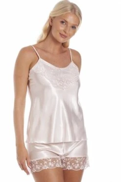 Camille Womens Luxury Peach Satin Cami Set -Camille Sales Store camille womens luxury peach satin cami set p3912 54279 medium