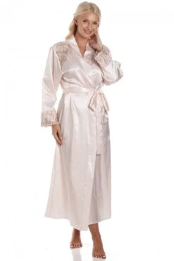 Camille Womens Luxury Peach Satin Wrap