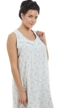 Camille Womens Mint Sleeveless Floral Nightdress -Camille Sales Store camille womens mint sleeveless floral nightdress p3167 22414 medium