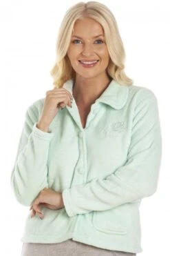 Camille Womens Mint Soft Fleece Bed Jacket -Camille Sales Store camille womens mint soft fleece bed jacket p3841 55630 medium