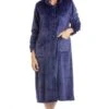 Camille Womens Navy Rose Embossed Button Up Housecoat 1 Camille Womens Navy Rose Embossed Button Up Housecoat -Camille Sales Store camille womens navy rose embossed button up housecoat p3505 36383 medium