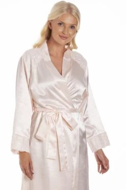 Camille Womens Peach Luxury Long Satin Wrap -Camille Sales Store camille womens peach luxury long satin wrap p3914 54654 medium