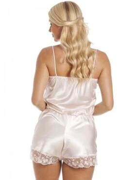 Camille Womens Peach Satin Cami Playsuit -Camille Sales Store camille womens peach satin cami playsuit p3909 54253 medium