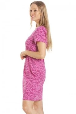 Camille Womens Pink Animal Print Cotton Nightdress -Camille Sales Store camille womens pink animal print cotton nightdress p3675 44797 medium