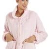 Camille Camille Womens Pink Button Bed Jacket -Camille Sales Store camille womens pink button bed jacket p3469 35842 medium