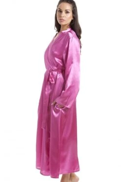 Camille Womens Pink Luxury Satin Dressing Gown -Camille Sales Store camille womens pink luxury satin dressing gown p2905 17566 medium