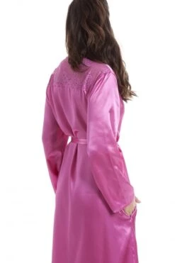 Camille Womens Pink Luxury Satin Dressing Gown -Camille Sales Store camille womens pink luxury satin dressing gown p2905 17567 medium
