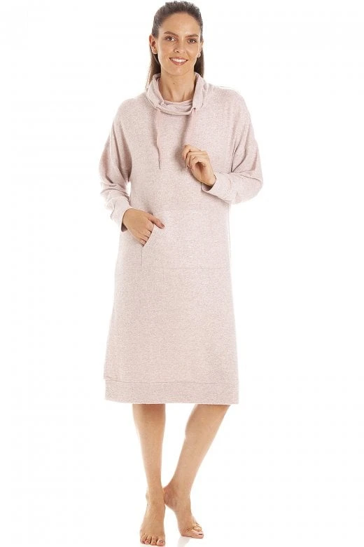 Camille Womens Pink Marl Comfy Fit Hacci Lounger 3 Camille Womens Pink Marl Comfy Fit Hacci Lounger