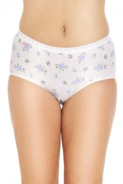 Camille Camille Womens Printed Three Pack Cotton Maxi Briefs