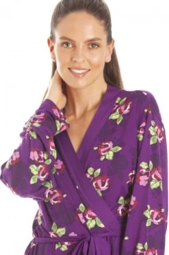 Camille Womens Purple Floral Print Spandex Knee Length Wrap -Camille Sales Store camille womens purple floral print spandex knee length wrap p3634 43365 medium