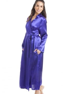 Camille Womens Purple Luxury Satin Dressing Gown -Camille Sales Store camille womens purple luxury satin dressing gown p2904 17546 medium