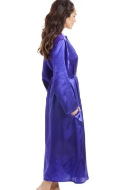 Camille Womens Purple Luxury Satin Dressing Gown -Camille Sales Store camille womens purple luxury satin dressing gown p2904 17548 medium