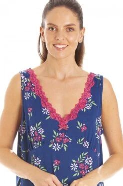 Camille Womens Raspberry Floral Print Spandex Knee Length Chemise -Camille Sales Store camille womens raspberry floral print spandex knee length chemise p3626 43230 medium