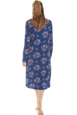 Camille Womens Raspberry Floral Print Spandex Knee Length Long Sleeve Nightdress -Camille Sales Store camille womens raspberry floral print spandex knee length long sleeve nightdress p3646 43569 medium