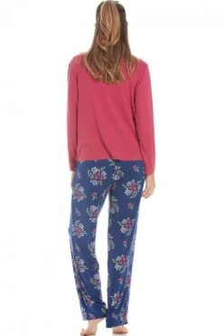 Camille Womens Raspberry Floral Print Spandex Pyjamas 9 Camille Womens Raspberry Floral Print Spandex Pyjamas -Camille Sales Store camille womens raspberry floral print spandex pyjamas p3643 43524 medium