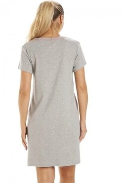 Camille Womens Short Sleeve Light Grey Pug Nightdress -Camille Sales Store camille womens short sleeve light grey pug nightdress p3767 49711 medium