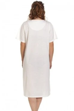 Camille Womens Short Sleeved Polka Dot White Nightdress -Camille Sales Store camille womens short sleeved polka dot white nightdress p3609 42153 medium