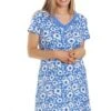 Camille Womens Sky Blue Floral Cotton Nightdress 1 Camille Womens Sky Blue Floral Cotton Nightdress -Camille Sales Store camille womens sky blue floral cotton nightdress p3677 44821 medium