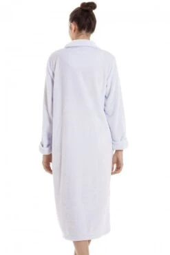 Camille Womens Soft Blue Button Up Housecoats -Camille Sales Store camille womens soft blue button up housecoats p3486 36081 medium