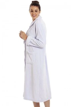 Camille Womens Soft Blue Button Up Housecoats -Camille Sales Store camille womens soft blue button up housecoats p3486 36082 medium