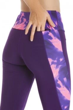 Camille Womens Sportswear Purple & Pink Full Length Leggings -Camille Sales Store camille womens sportswear purple pink full length leggings p3308 25883 medium
