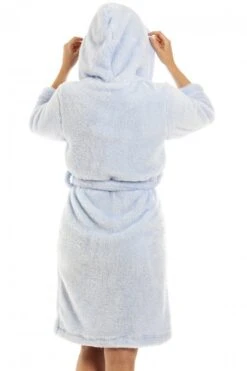 Camille Womens Super Soft Fleece Hooded Robes Blue -Camille Sales Store camille womens super soft fleece hooded robes blue p4054 76485 medium