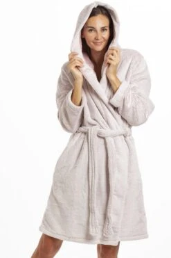 Camille Womens Supersoft Deep Pile Fluffy Bathrobe Pink -Camille Sales Store camille womens supersoft deep pile fluffy bathrobe pink p3802 56244 medium
