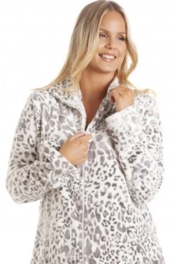 Camille Womens Supersoft Fleece Animal Print Lounger Grey -Camille Sales Store camille womens supersoft fleece animal print lounger grey p3658 44110 medium