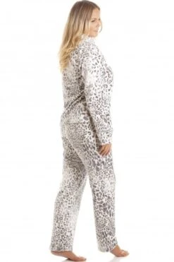 Camille Womens Supersoft Grey Fleece Animal Print Pyjama Set -Camille Sales Store camille womens supersoft grey fleece animal print pyjama set p3652 43964 medium