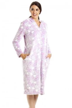 Camille Womens Supersoft Purple Heart Lounger