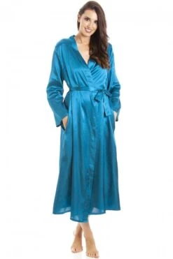 Camille Camille Womens Teal Long Satin Wraps