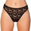 Camille Womens Three Pack Black Floral Lace Front High Leg Briefs -Camille Sales Store camille womens three pack black floral lace front high leg briefs p140 197 medium