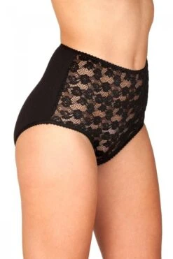 Camille Womens Three Pack Black Floral Lace Maxi Briefs -Camille Sales Store camille womens three pack black floral lace maxi briefs p138 26114 medium